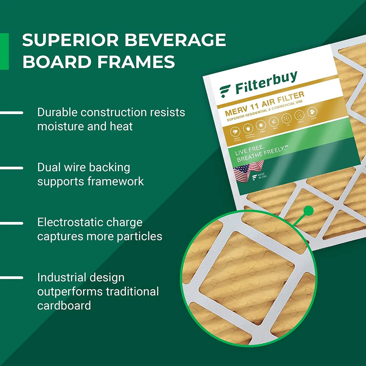 Pleated MERV Filterbuy Air AC Filters Furnace (12-Pack) 16x36x1 11 HVAC
