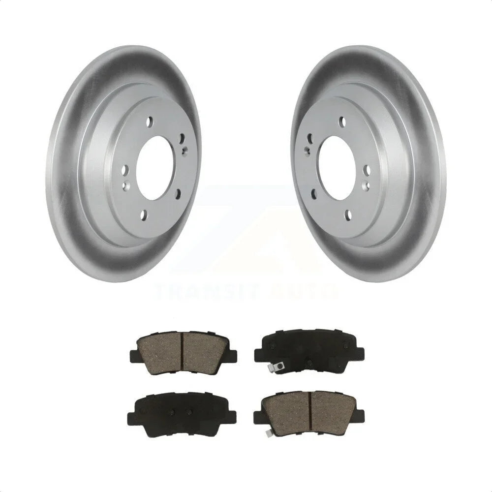 Kona KGC-102386 Electric Hyundai Rear Disc Pads - with 2022 Rotors Ceramic FWD Kit Auto Brake Transit And With Parking 1.6L For Coated