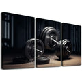 Dumbbell YIKUMA Art Home Decor Fitness Home 12x16x3pcs Wall Canvas Motivational Gym 12''x16''X3 Decor Poster Decor Poster Poster Wall Workout Fitness Aesthetic Paintings Room Panels Living