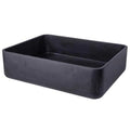 Rectangular EB-S047LS-H Lava Lip Vessel Thin - Sink Black Stone