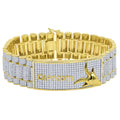 Horoscope Horse Zodiac Tone Mens Bracelet Capricorn Gold Astrology 14K 8.5'' Simulated Sign Diamond Yellow
