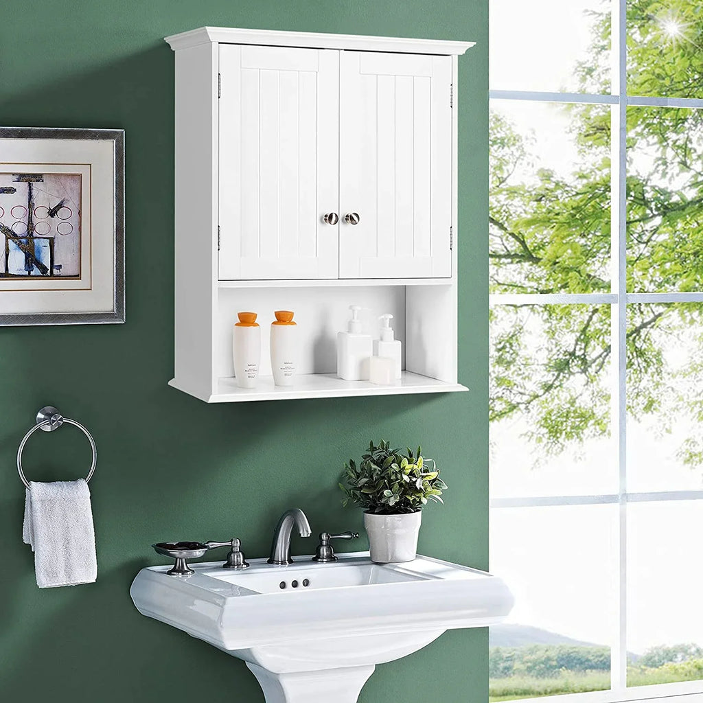 Shelves, Wall Multipurpose Room, Living for Cabinet Cabinet Hanging & Storage Bathroom Doors Wall Bathroom Kitchen Mounted Cabinet, Bathroom Wooden Cabinet Medicine with Storage
