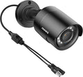 Camera CCTV Security Wired Camera (Power Indoor/Outdoor Included) Analog Bullet Adapter 100ft ANNKE On Add Use, for 4-in-1 1080p AHD/TVI/CVI/CVBS, Black Vision Surveillance Cam, Clear - Not E200 Video Night