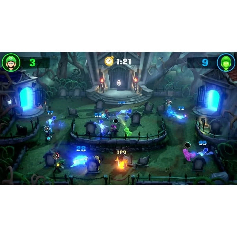 Lite Luigi's Cloth Cleaning Switch with Bundle 6Ave Mansion 3 Nintendo + (Turquoise)