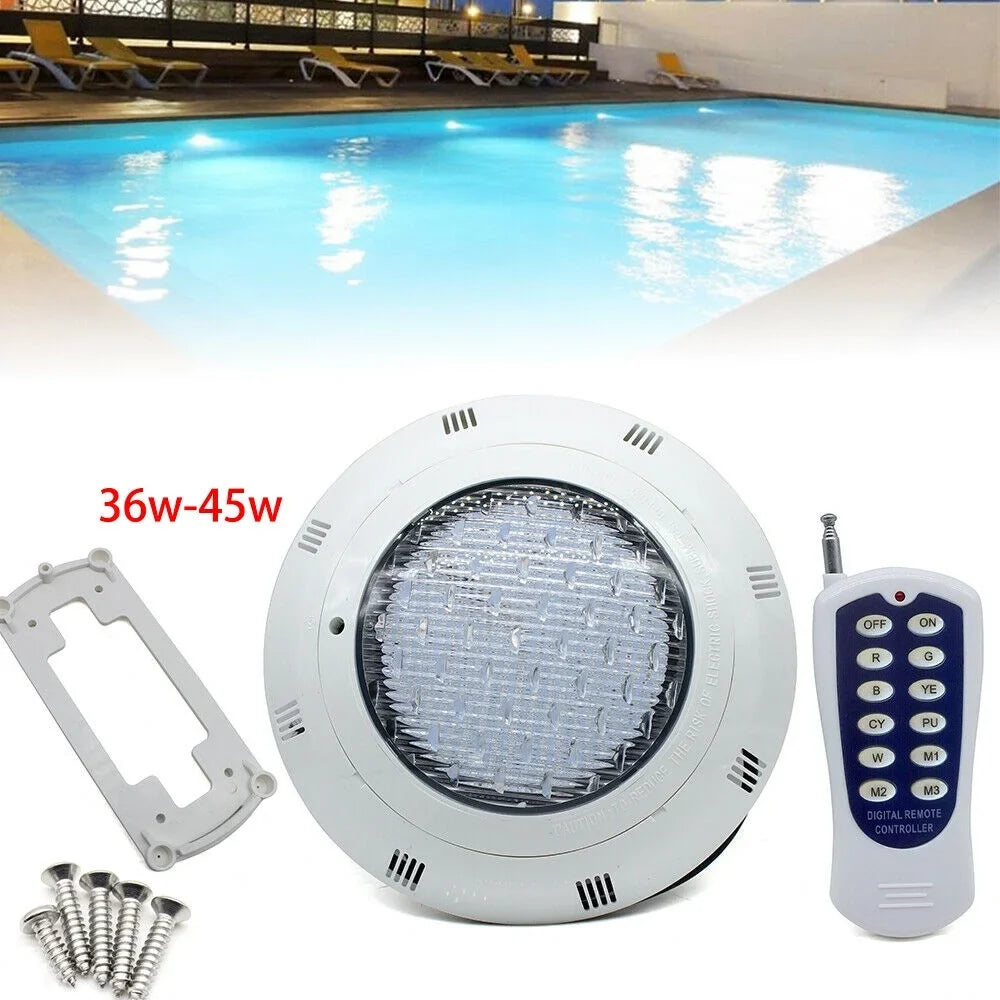 AC12V Fichiouy Lights LED Waterproof Light 7Color 36W with Pool Pool IP68 Lamp Fountain Lamp Swimming RGB Remote