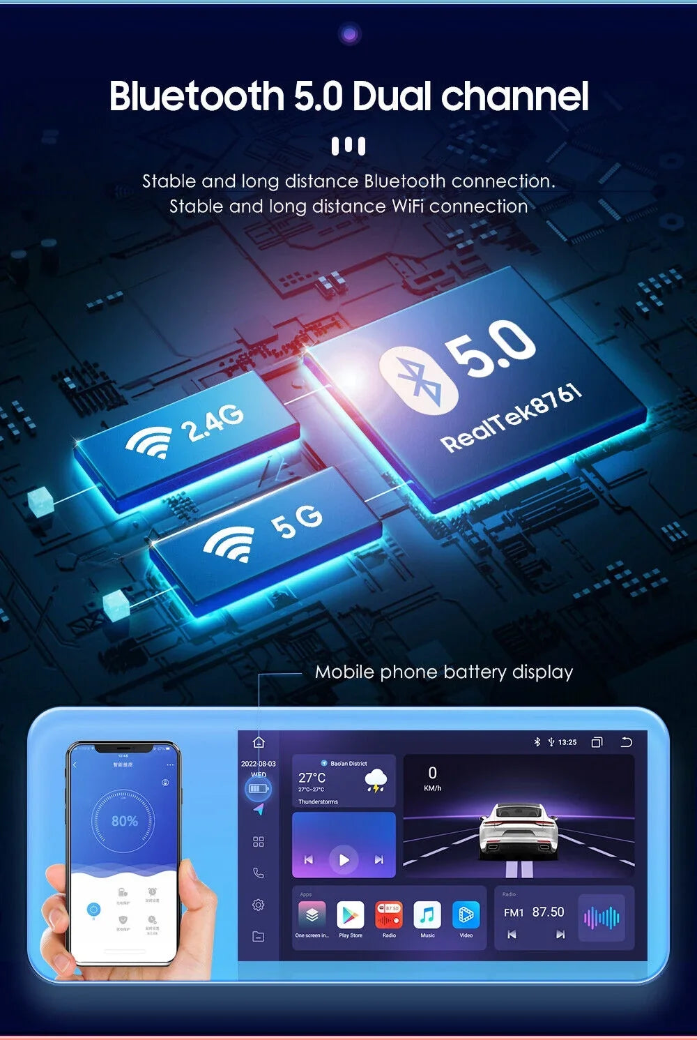 '+AHD for Car 4+32GB GPS Stereo Radio (07-13) Touchscreen Toyota Inch Android 10.1 Carplay/Android DSP QLED Auto Tundra 12 Camera (08-17), Sequoia Navigation
