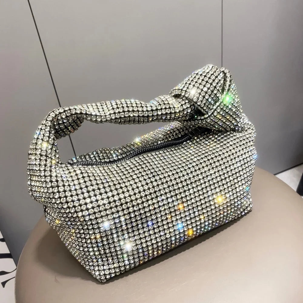 Rhinestones Women Dinner Handle for Handle Top Evening Prom Wedding Purses banquet Crystal Party silver and Christmas bag bag Elegant Bags Handbags