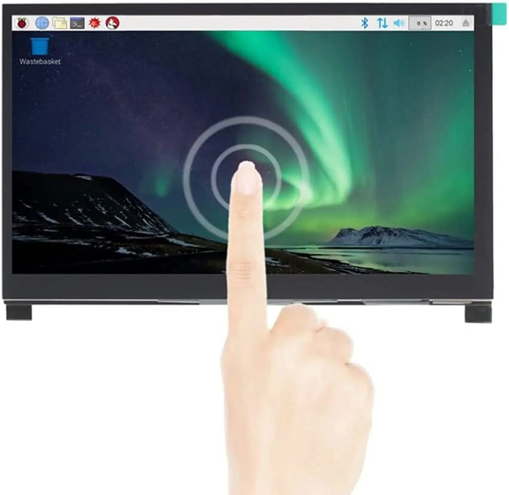 Monitor Drive-Free Pi HD 3B+/4B LCD IPS HDMI Display Stand-H HDMI with Monitor Compatible Raspberry Treedix 7 with Display 1024x600 Touchscreen inch
