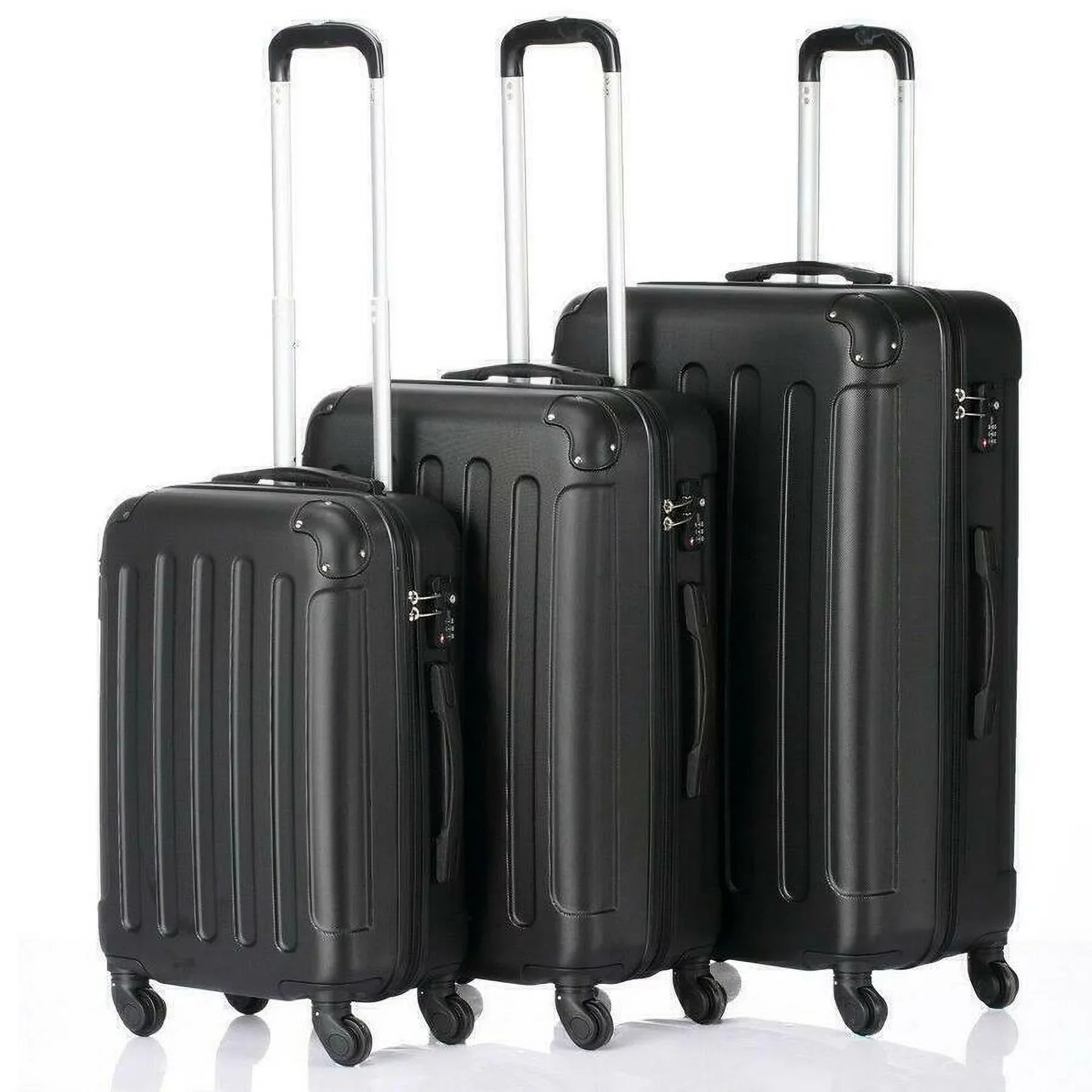 pcs Suitcase, 3 Set Spinner ABS Bag, TSA-Approved, Trolley Luggage Travel