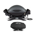with Grill Grill Cover Q Electric Weber 1400 (Black)