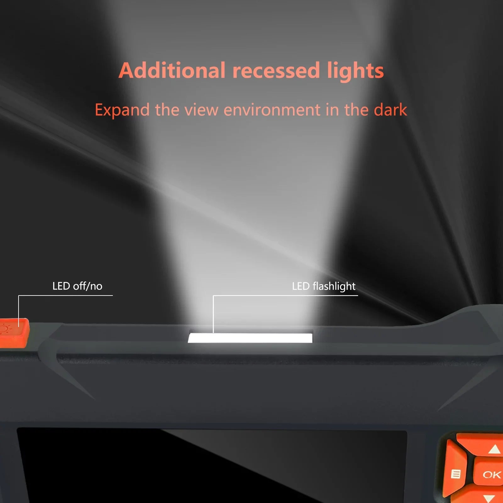 Pinnaco Screen P130 Pipe for Portable Full-Color IPS Camera, Inspection Sewer Maintenance Endoscope - Industrial Automobile 4.3" Engine