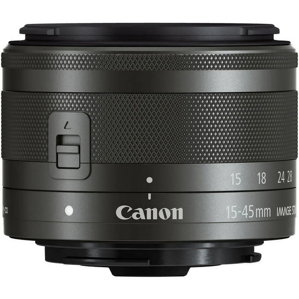 15-45mm STM f/3.5-6.3 Basic Lens - (Graphite) Canon EF-M DealExpo IS Bundle