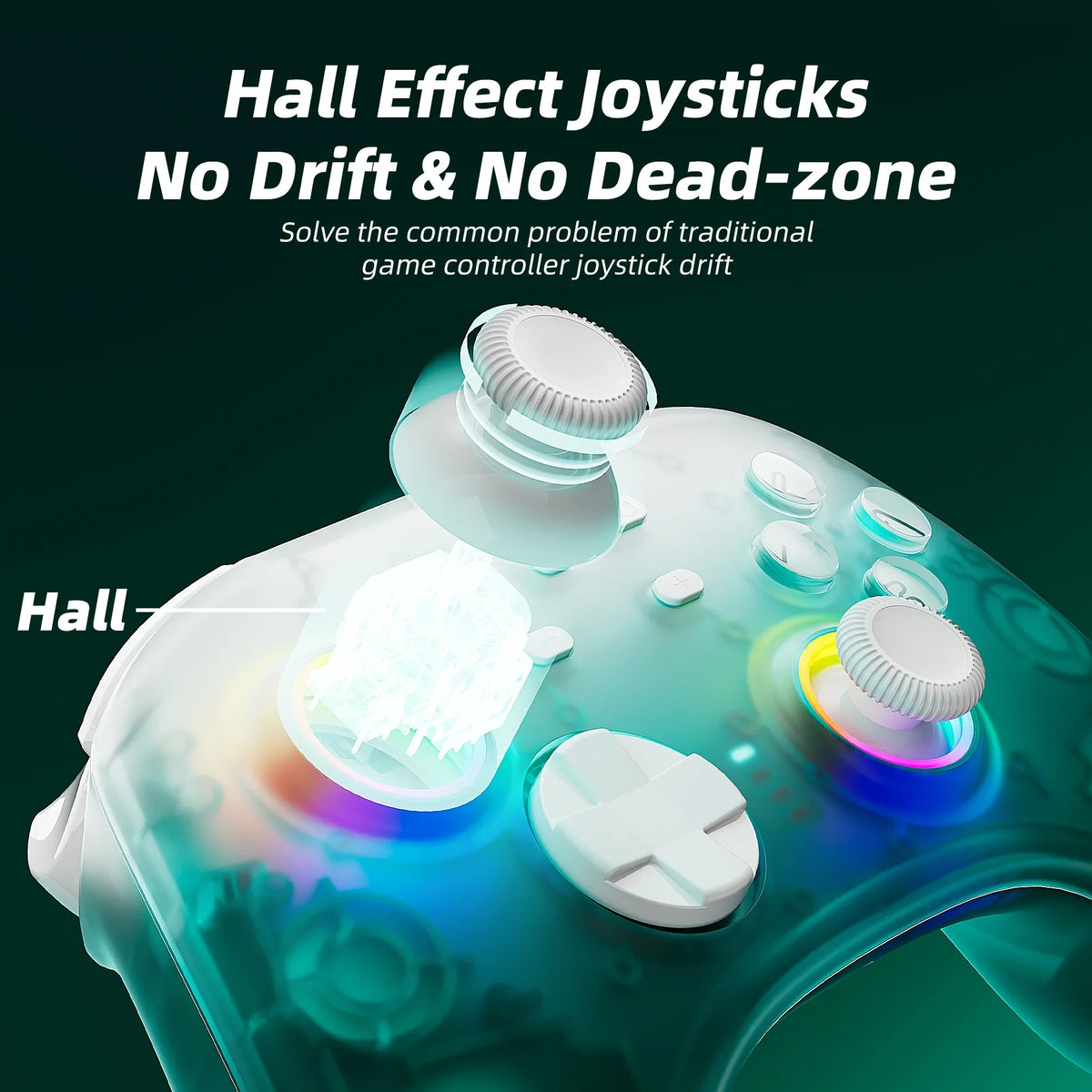 Green and with Upgraded Joysticks Hall Super Triggers Mario Nintendo Party Game Disc Switch Switch/PC/IOS/Android/Steam Pro Controller for & Effect