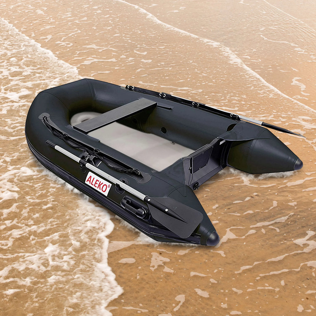 Inflatable ALEKO Fishing Black 8.4 - Boat Floor Foot Air -