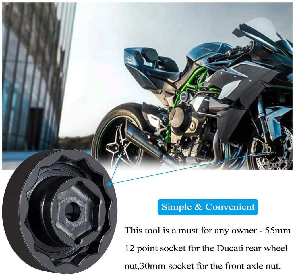 ATVs Bike Diavel Front Tool Super Ducati (30mm for Motorcycle Panigale Axle 55mm) 1198 1199 1098 Nut + Socket Wheel Rear Multistrada