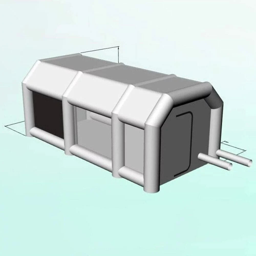 Mobile Inflatable 20x10x8 Paint Tent Spray Filter Booths Portable USA 2 System Car Booth CNCEST Paint FT