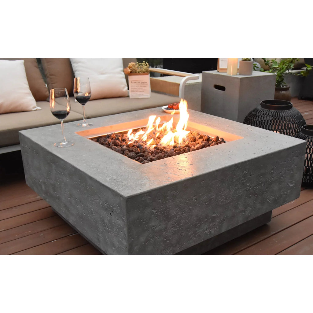 Natural Manhattan Gas Table 45,000 Outdoor Concrete Elementi BTU Fire