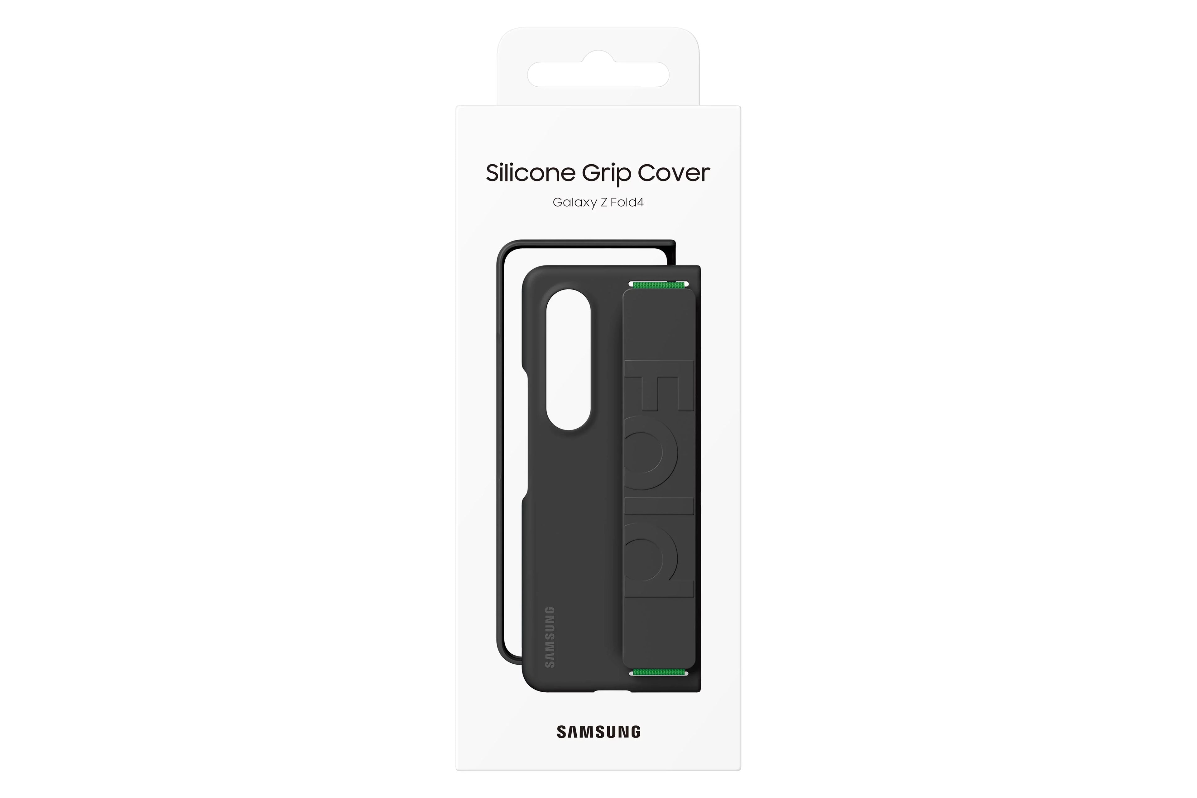 Silicone Black Samsung Galaxy Fold4 Case, Grip Z