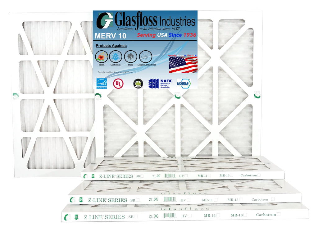 x - 10 Furnace 27.5x7/8 (Actual in Filter -Qty:12 Air MERV 23.5 24x28x1 - Made Glasfloss inch) USA Size: -