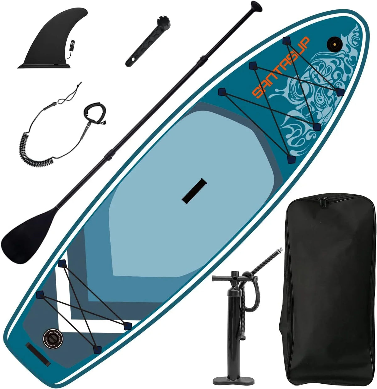 Stand SUP Paddle Max x6 & Up Accessories, Deck, Surfing, 330lbs Board for & Stance, Adults, Non-Slip for 11'x33 Inflatable with Youth Fishing Premium Wide