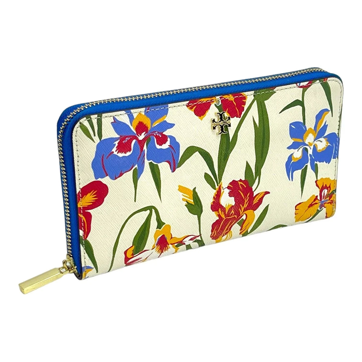 Wallet Multi Iris Tory Floral Burch New Flower Bag Continental in Zip Painted
