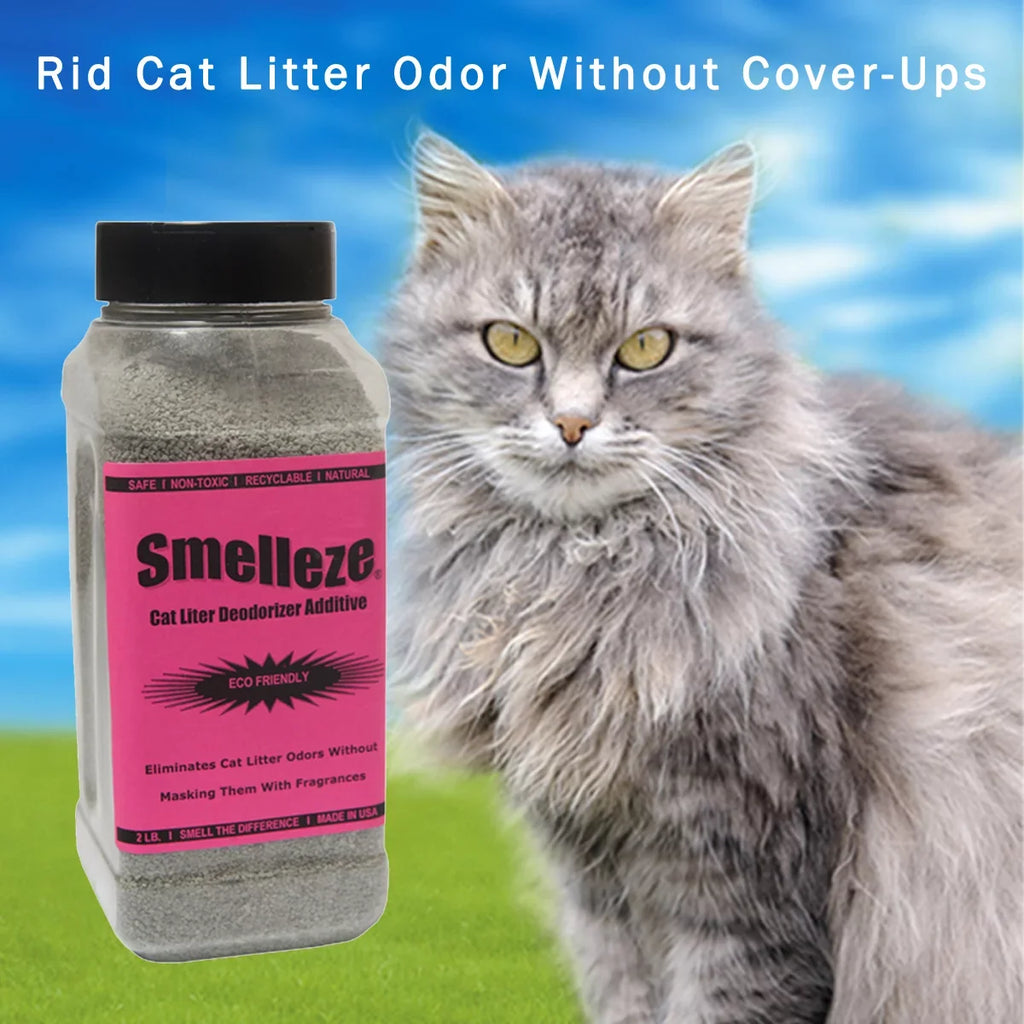 Stench SMELLEZE & Cat Safely Granules Additive: Pee Eco lb. Removal Odor Get Litter Poop Out 50