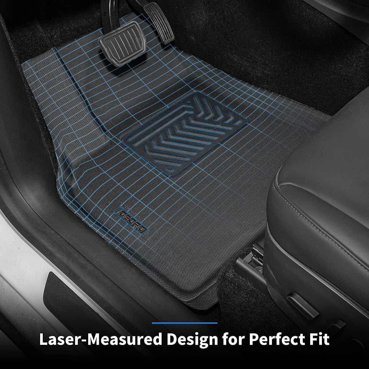 Weather for Set Liners Model Cargo Ledkingdomus Floor Mats Tesla Y 2020-2024 Trunk Ledkingdomus 5-Seat All