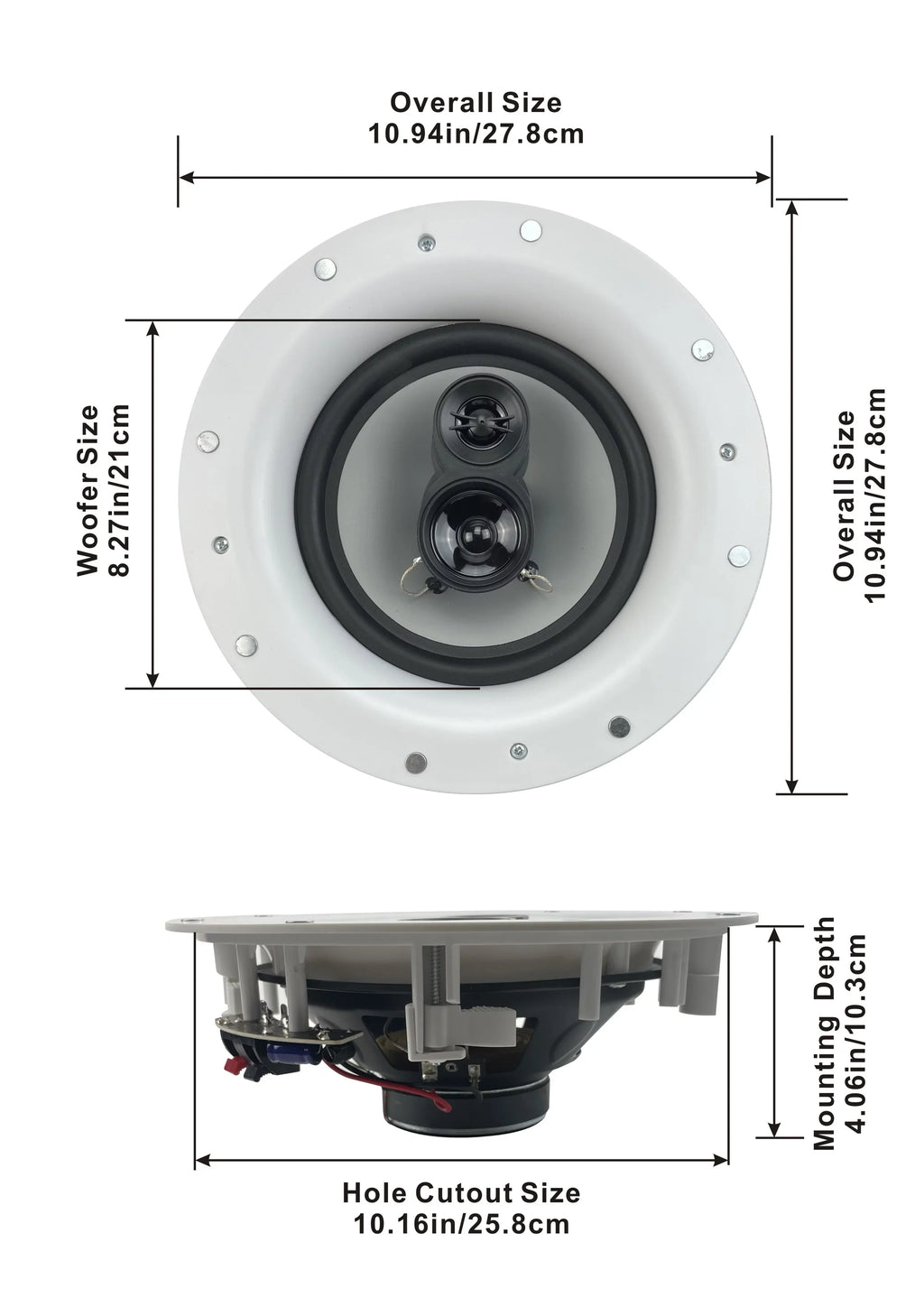 3 Pair Frameless Acoustic Speaker Audio CSic84 8" Way 5 Pack Home Ceiling In Theater Speakers