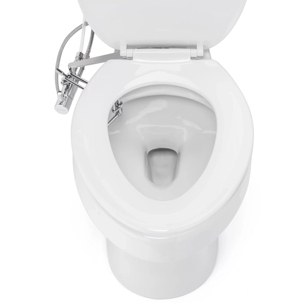 All Bidet Brondell Wand, Attachable Metal Temperature Dual in with Silver Adjustable Side-Mounted Spray