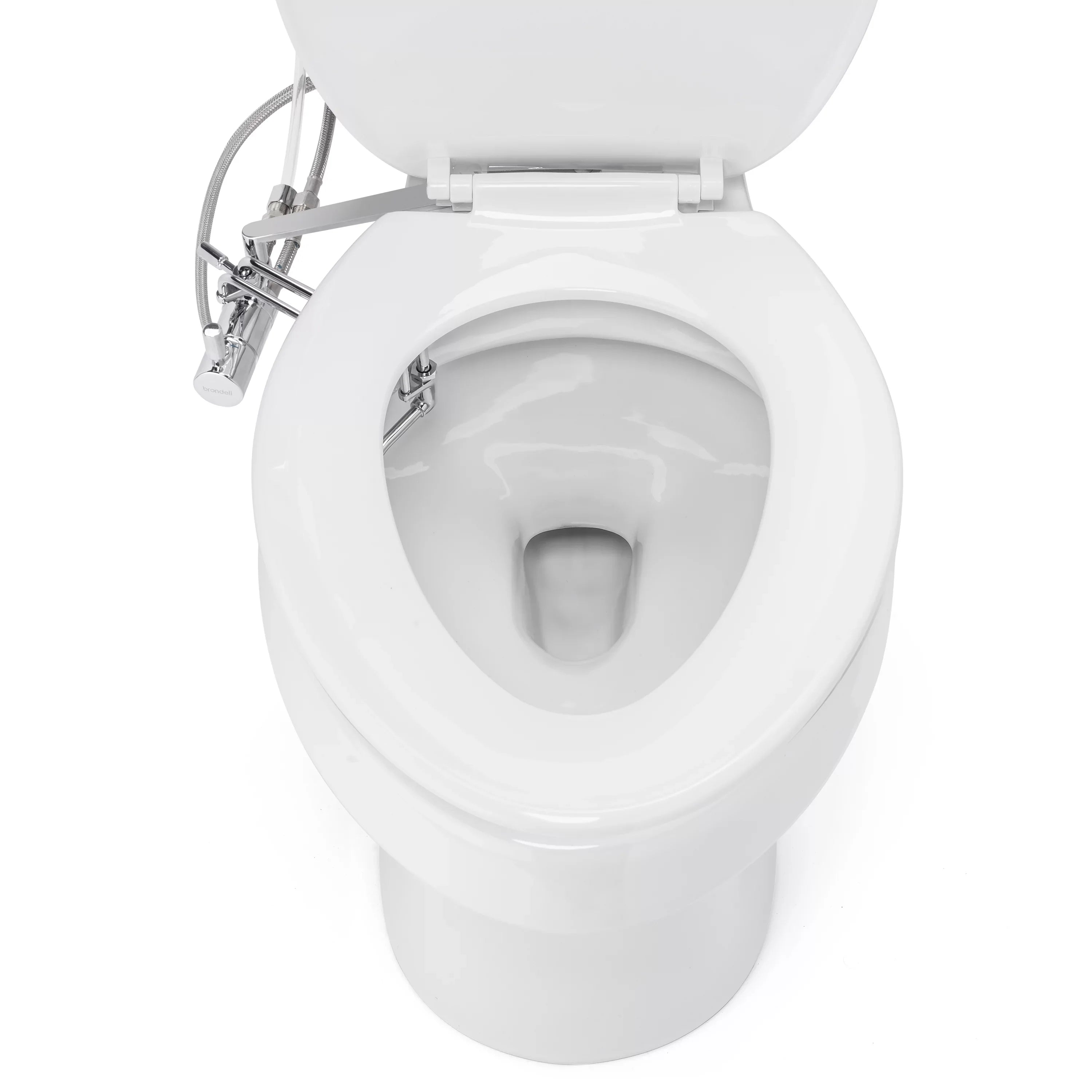 All Bidet Brondell Wand, Attachable Metal Temperature Dual in with Silver Adjustable Side-Mounted Spray