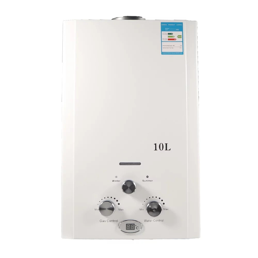 Tankless · Gas Head Instant Hot Heater Kitchen Natural G PEH 10L Water Boiler w/Shower