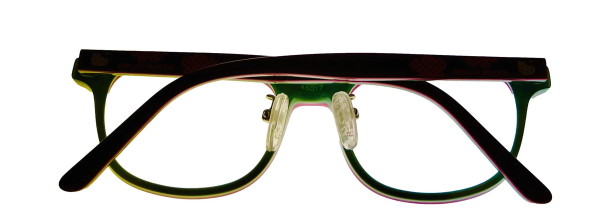 285 Soft Plastic Girls Eyewear 45mm Kitty Frame Rectangle Red Hello