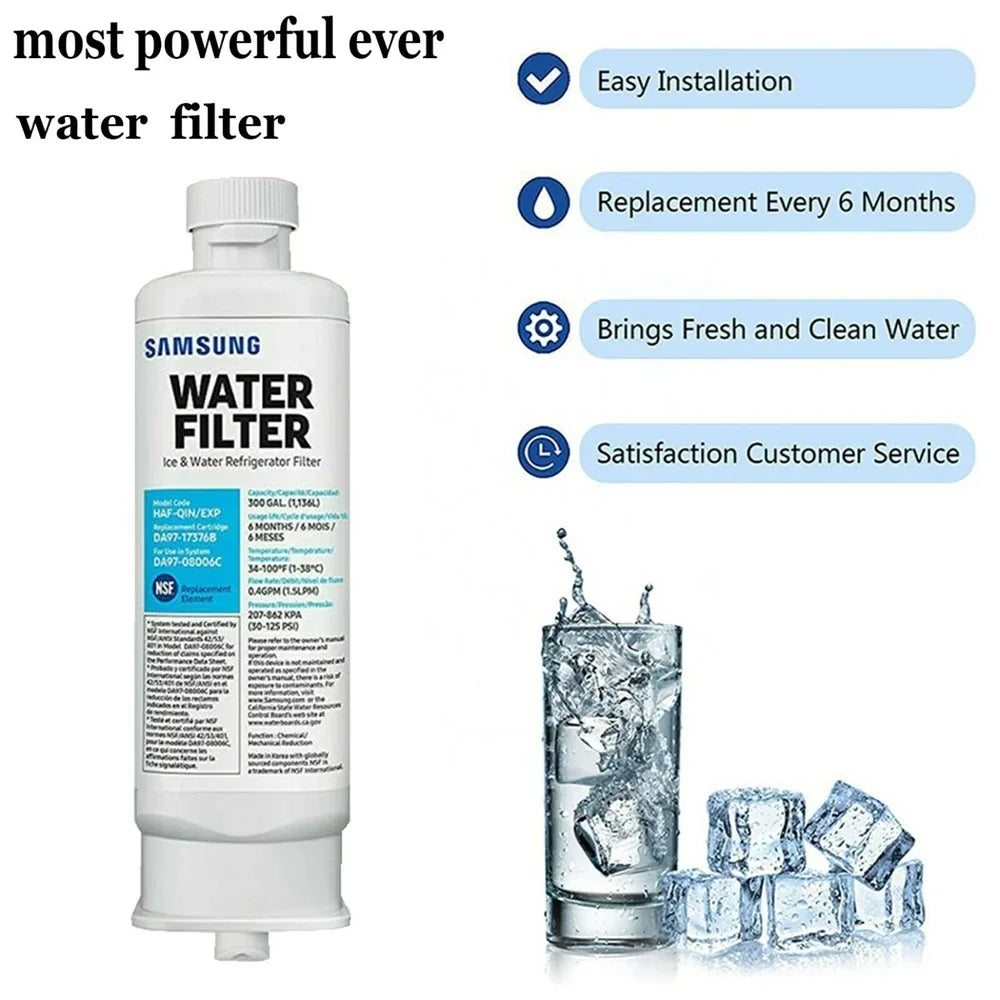 Pack DA97-17376B Refrigerator Fit for /AA, Filter,3 Water HAF-QIN, DA97-08006C HAF-QIN/EXP,