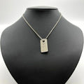 Pre-Owned Necklace Rhinestone Silver IT1TZZH18V36 Color Christian Plate Women's (Good) Dior