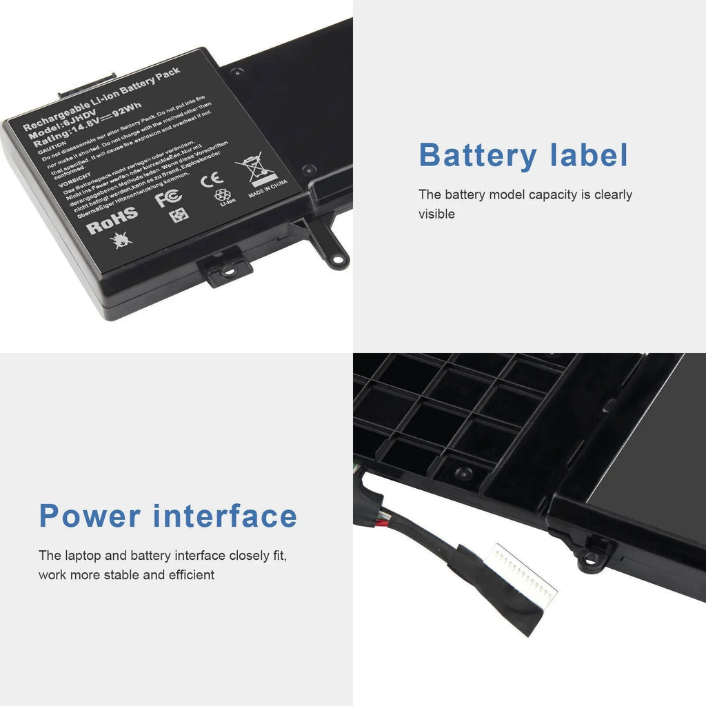 17 R3 R2,Alienware Dell 92Wh Alienware 14.8V For 17