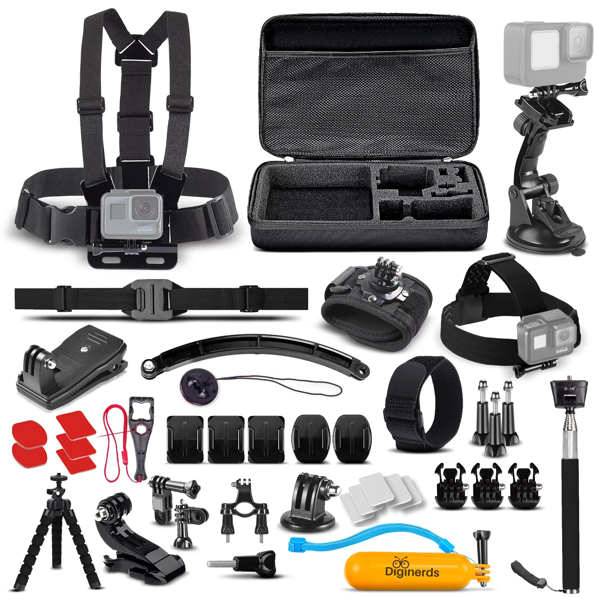 GoPro Compatible Accessory Hero10/9/8/7/6/5/4, and AKASO, in Camera DJI with Max, Action, more Kit Osmo GoPro Action Fusion, 50 Insta360, GoPro 1 DiGiNerds