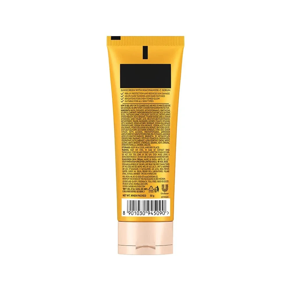 patches 50g of the POND'S sunscreen and fade NIACINAMIDE-C Serum boost power dark with Serum prevent SPF 55 and