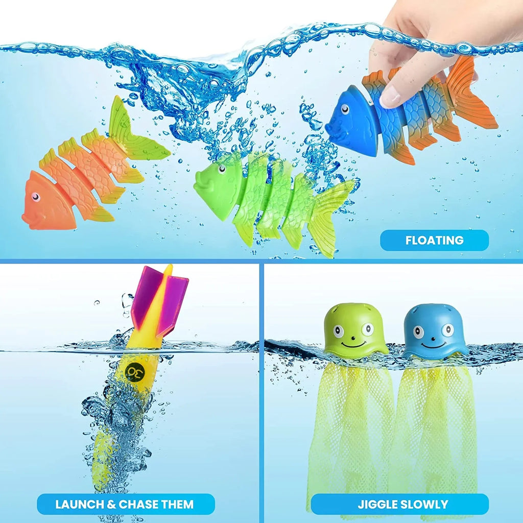 for Kids Toys 34PCS for Toys Swimming for Fun Pool Little Kids Diving Backyard, Toys Water Pool Toys
