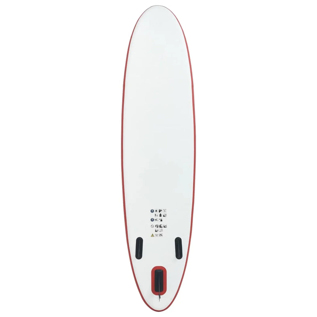 White Inflatable Red Paddleboard Set MABOTO and