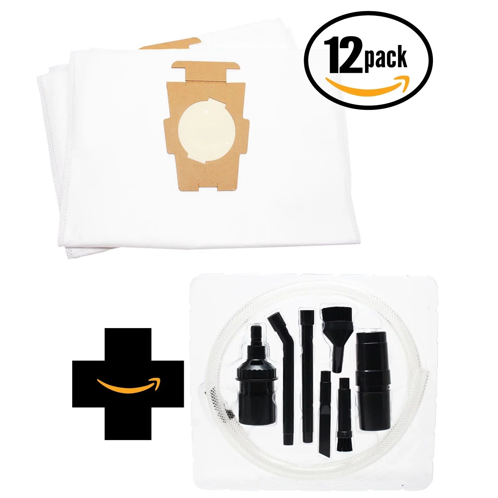 Vacuum 7-Piece Bags Generation Per Kirby Compatible Attachment Style Universal 3 Vacuum and Bags F, 24 Kit 2 (12-Pack, Replacement Pack) Sentria Vacuum G Kirby Bags. - Micro 204811, Fits with Models.