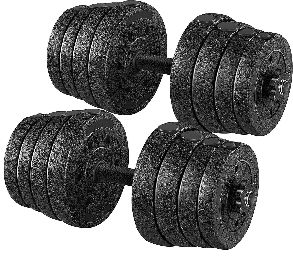 Gym/home Training Cap and Dumbbell Set, Fitness Workout Plates Weight Men Body for Strength 66LB Barbell Women Adjustable