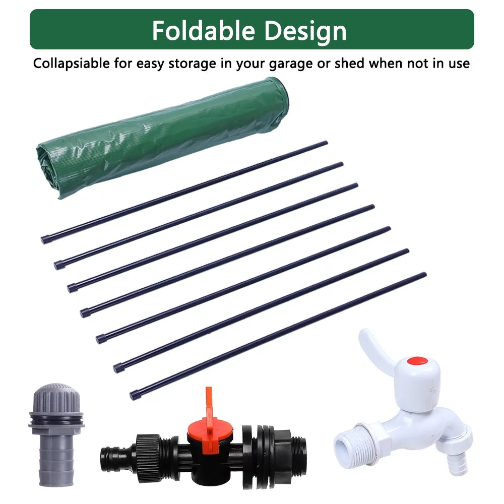 Downspout UBesGoo Storage System Tank, Rain Barrel, Collection Portable 100 Rainwater Gallon Collapsible Water