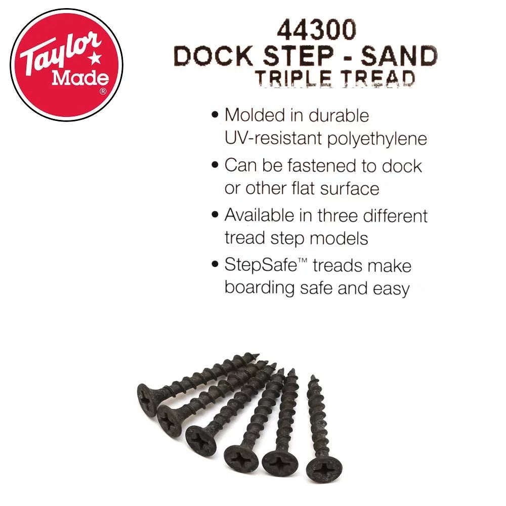 | Tread Step Dock Triple Sandstone Taylor Polyethylene Made 44300 Boat