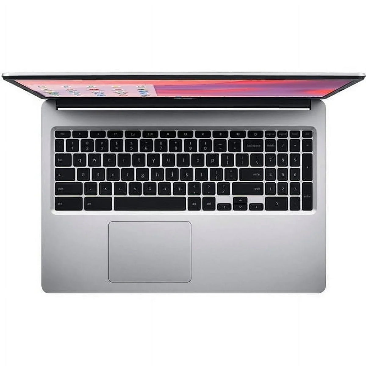 Acer 315 64GB HD 4GB + Mazepoly N4020, Accessories Silver LPDDR4, Chrome 15.6" Restored Chromebook Intel Laptop, OS, Celeron eMMC, Display