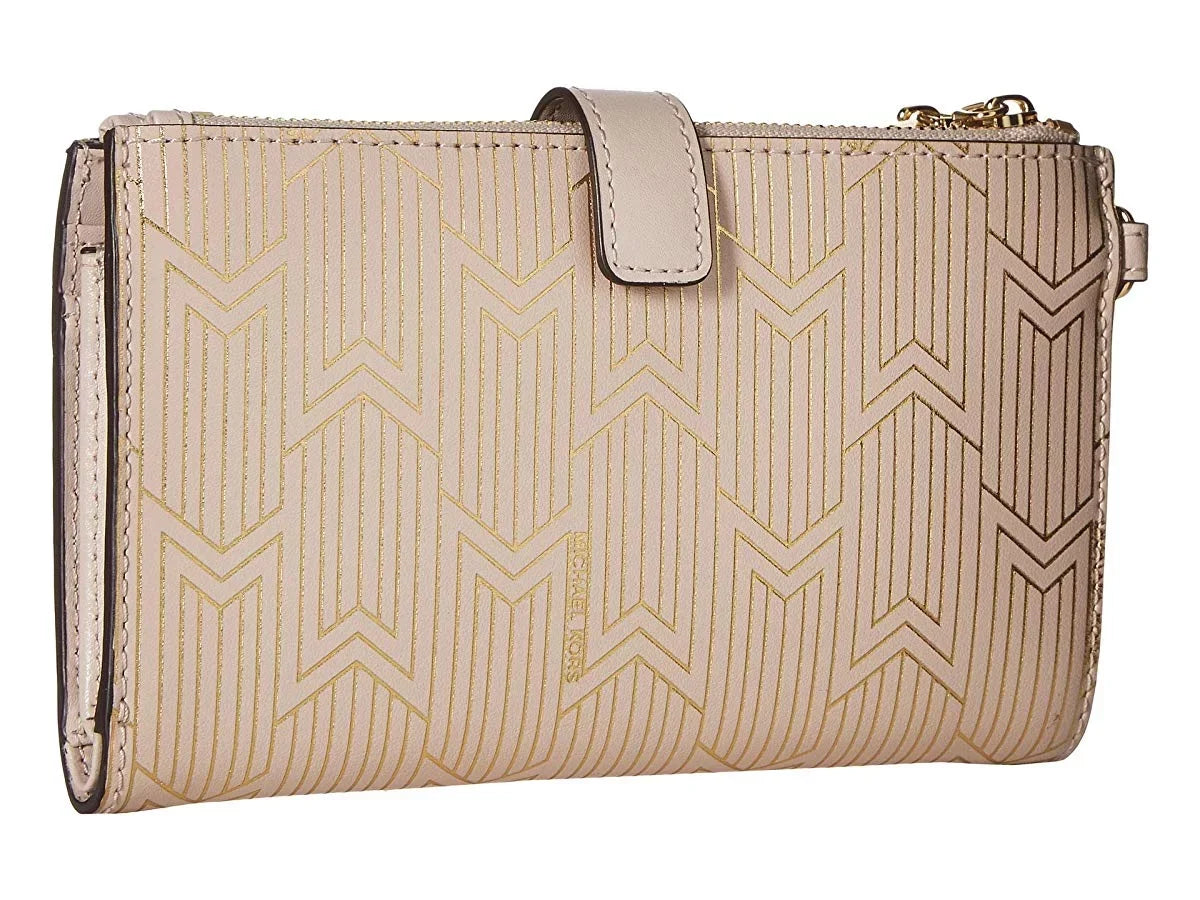 Pink Zip Kors Soft Wristlet Double Michael Michael