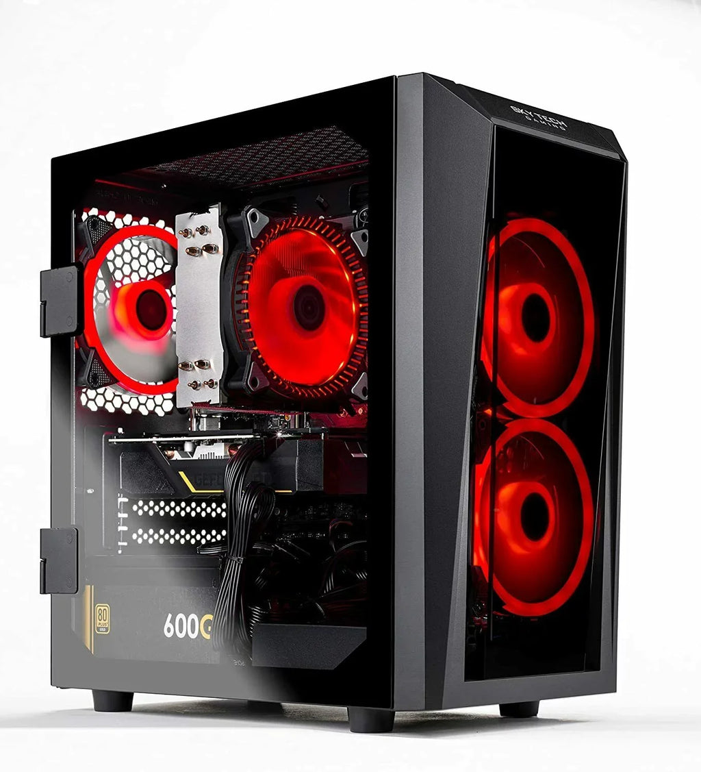 16G 10105F Gaming GHz, 64-bit Windows Gold DDR4 II Desktop 600W 500GB Skytech PSU, Blaze GTX i3 SSD, Intel 1650, Core 3200, PC 10 – 3.7 Home Wi-Fi, AC