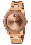 Rose Steel Watch Bold Gold Stainless IP Diamond Movado Ladies