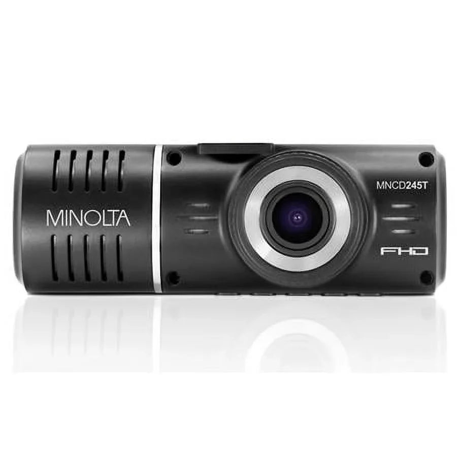 and Recording, Camera HD Black Rear MNCD245T Screen Full 3-Channel 2.45" Dash LCD Front with View