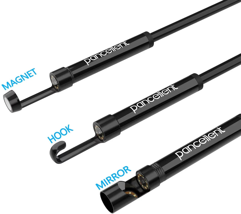 Borescope LED (5 Inspection Endoscope Light HD Camera PC Metes,16.5 for 1200P Ipad iPhone 8 FT) Table Smartphone Camera Wireless Snake WiFi Android Cable Rigid with Pancellent