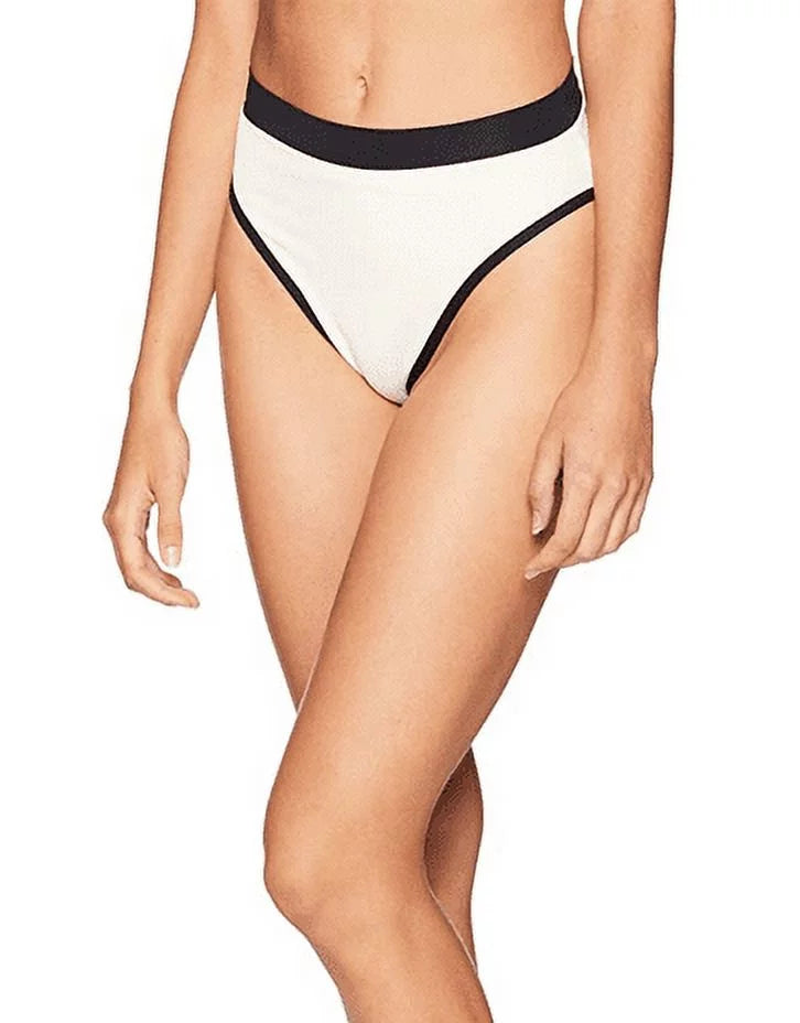 Waisted Ribbed Womens L*Space Vanilla Swimsuit XS, Black/French Size Frenchi Bottom, High